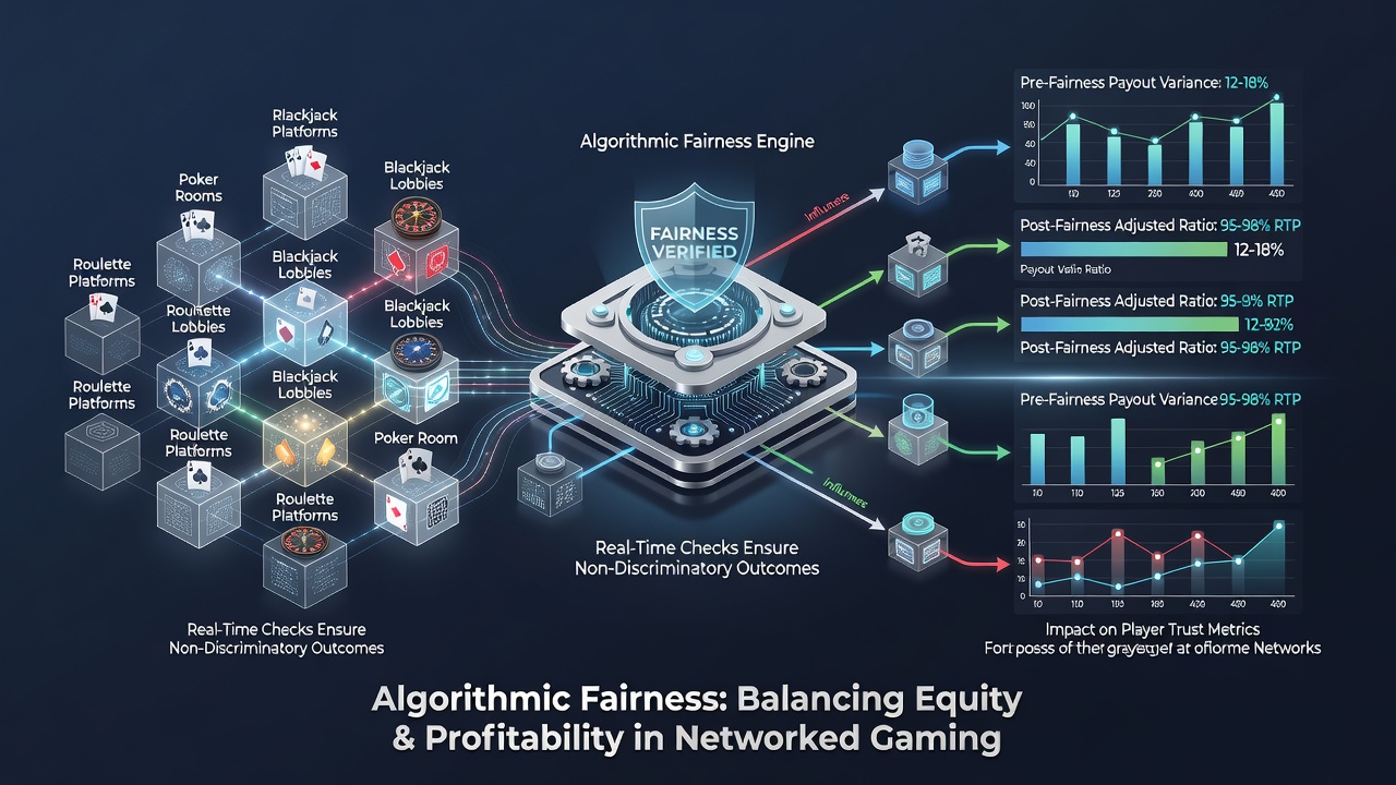Data visualization of payout ratio fluctuations before and after algorithmic fairness interventions across multiple table game titles