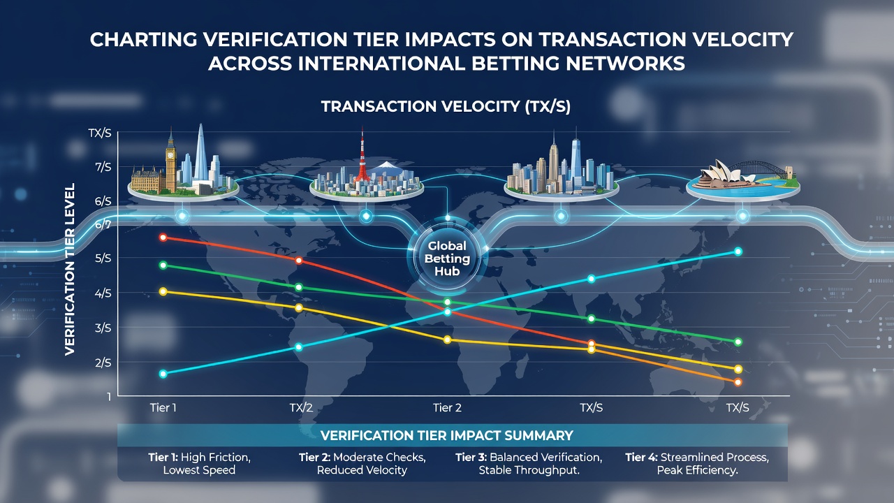 Chart comparing transaction completion times by verification tier across different international regions