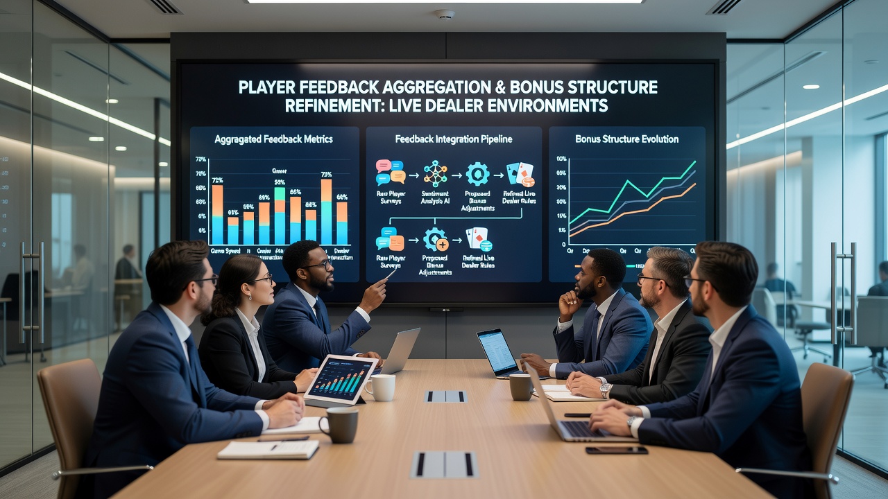 Analytics dashboard illustrating refinements to live dealer bonuses based on collected player input patterns