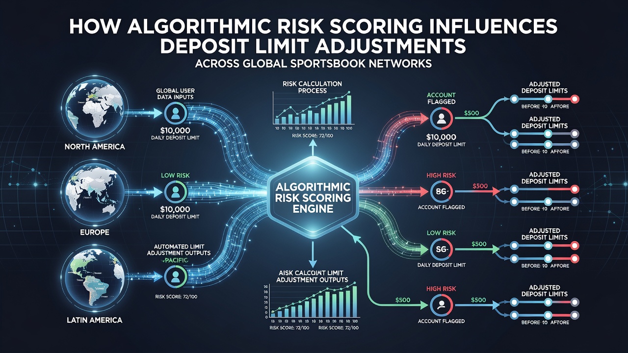 Global sportsbook network map highlighting deposit limit policy variations by region