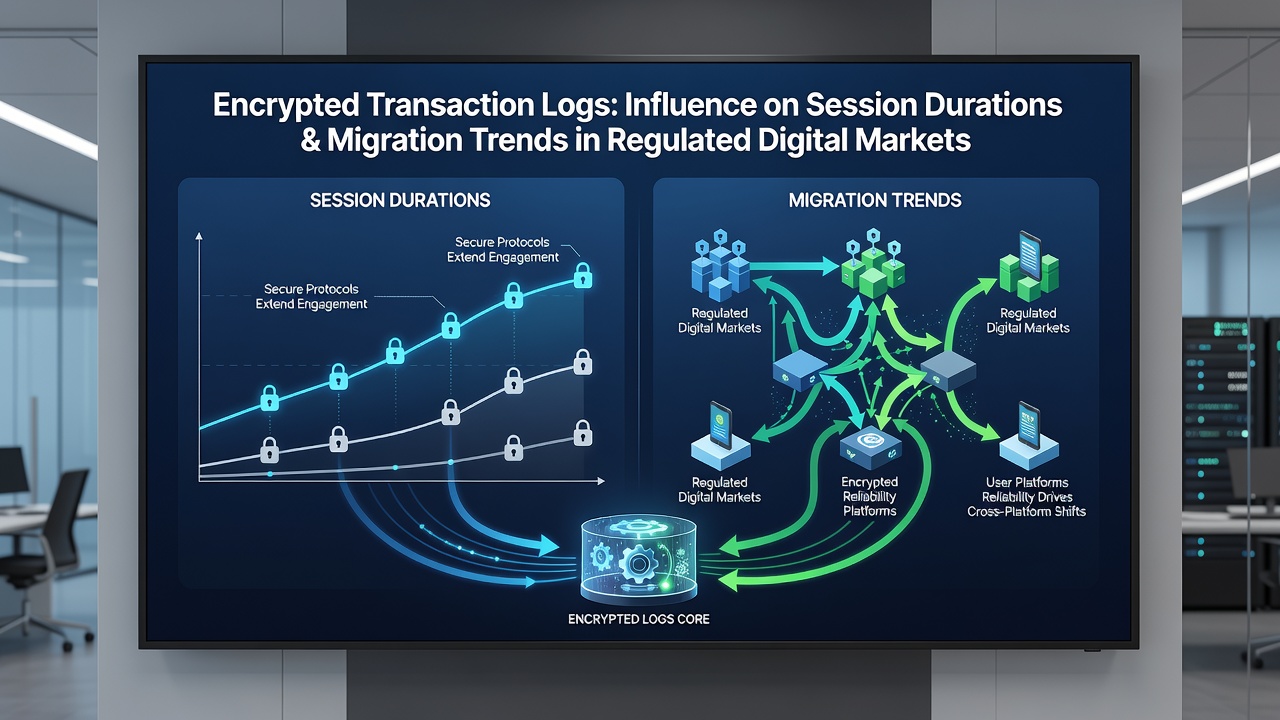 Data visualization showing migration patterns between digital table platforms influenced by transaction log encryption