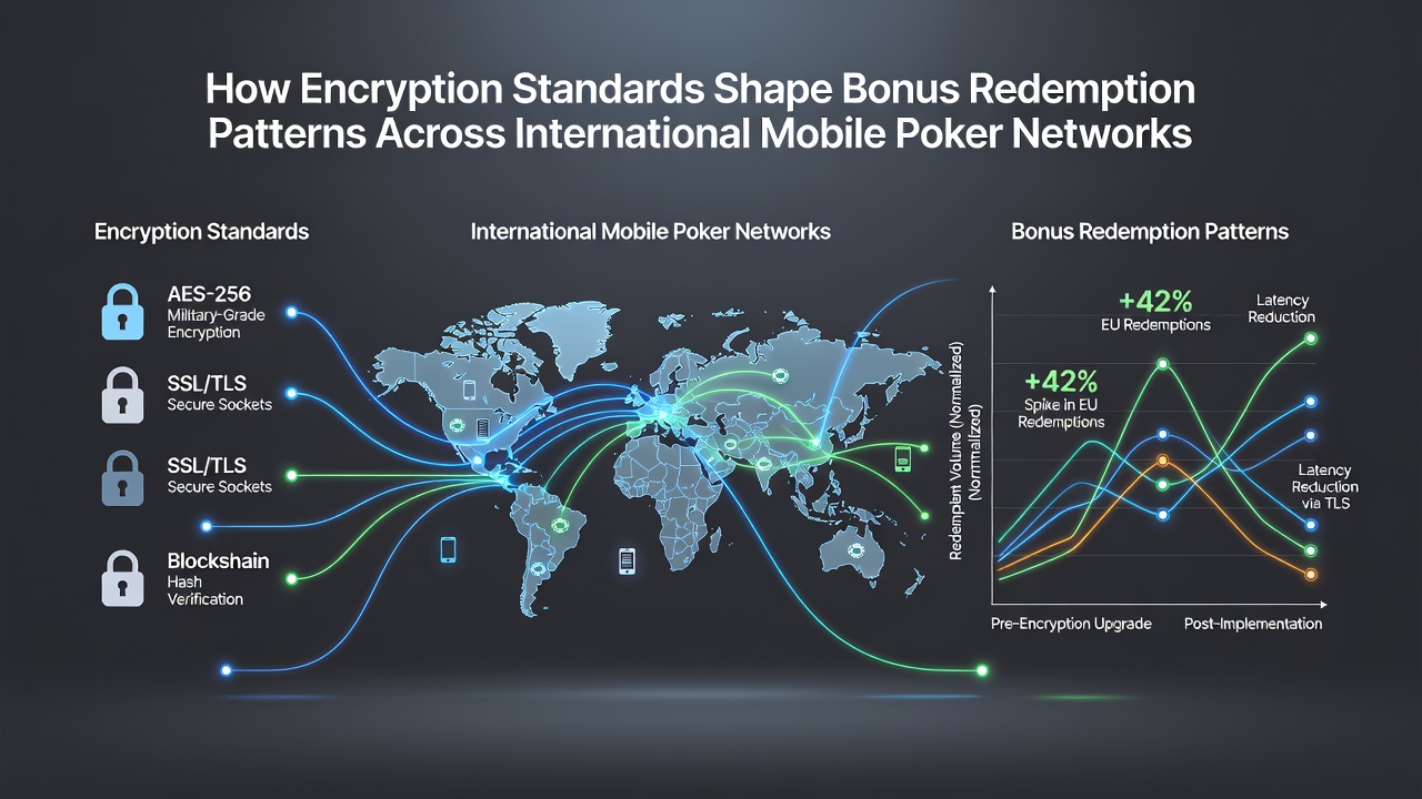 Diagram comparing encryption protocol versions and their effect on international bonus redemption timelines
