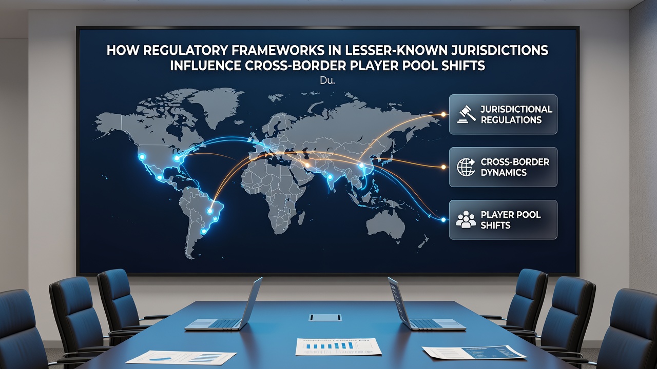Global network diagram illustrating player pool migrations across international regulatory zones