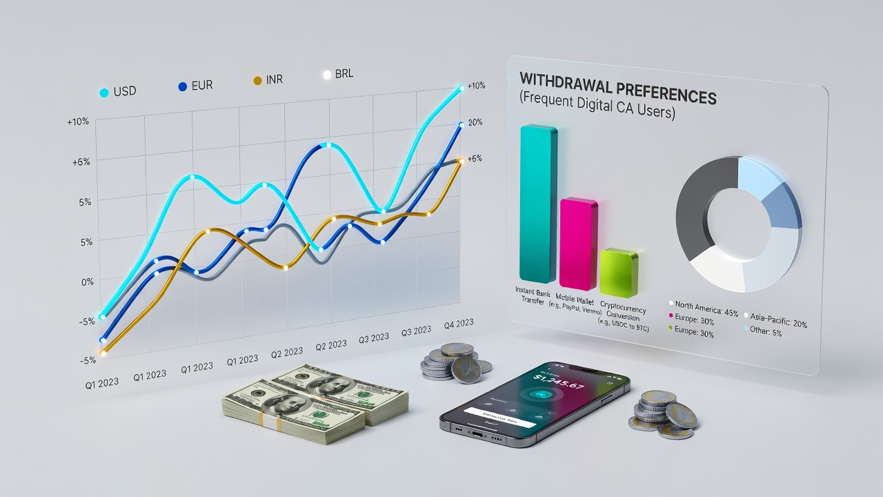 Analytics chart illustrating withdrawal volume spikes aligned with major currency pair movements across digital casino user segments