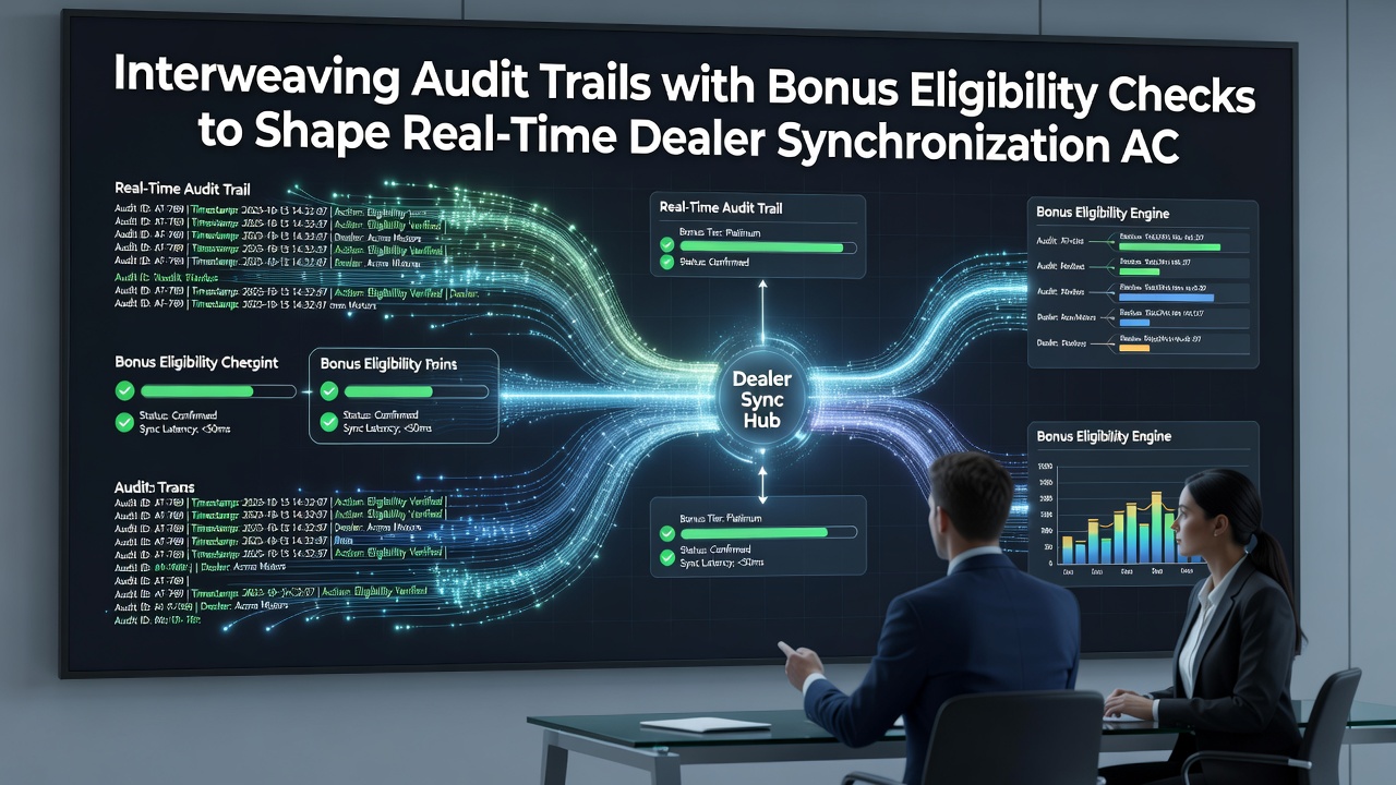 Flowchart of real-time data pathways linking bonus checks to live dealer synchronization