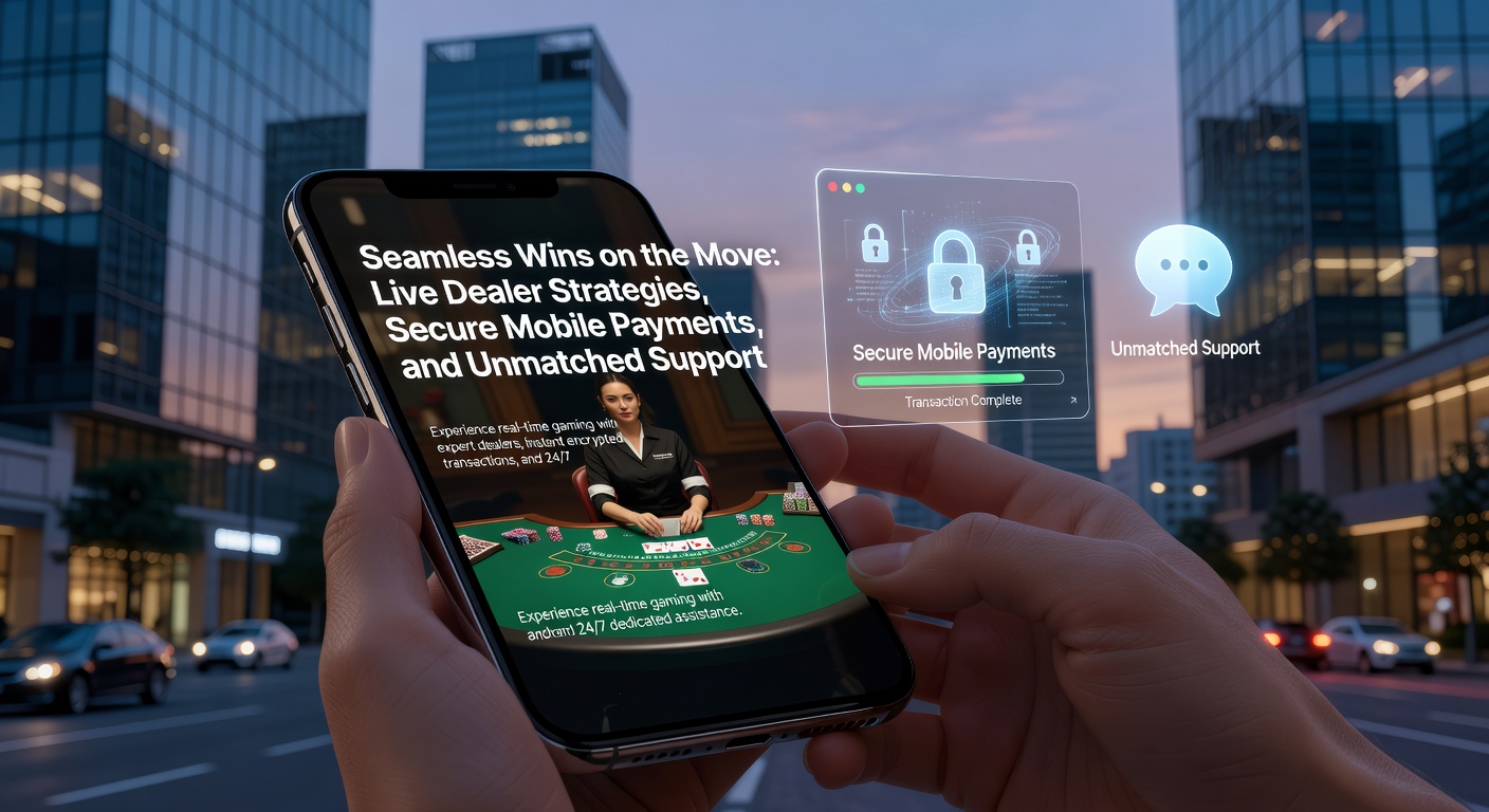 Smartphone screen displaying a live poker dealer game in action on a top mobile app, with cards and chips visible amid a vibrant casino backdrop